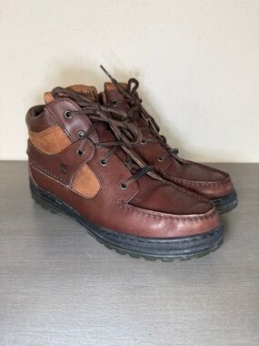 Vintage Timberland Gore-Tex Ankle Boots Moc Toe Brown Hi Top Women's Size 7 M